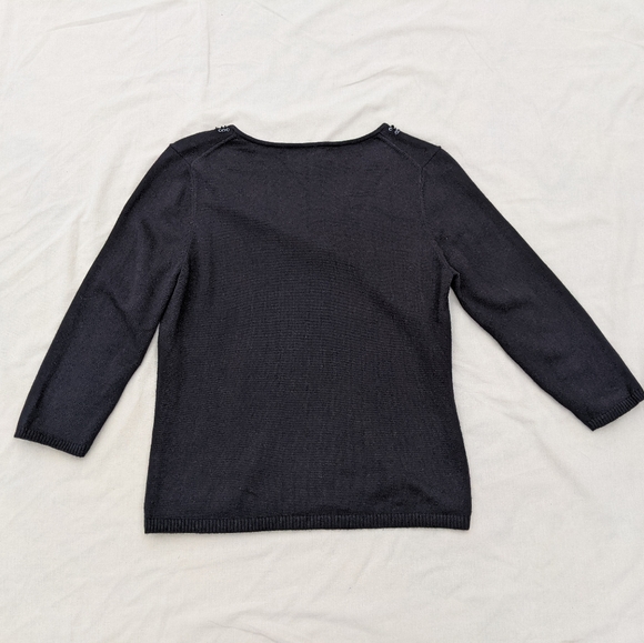 2 Sweaters: LOFT Black & White and World Republic Black - Picture 10 of 15